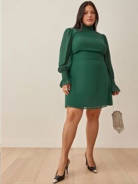 Reformation Archie Dress Es Size 18 Emerald Green